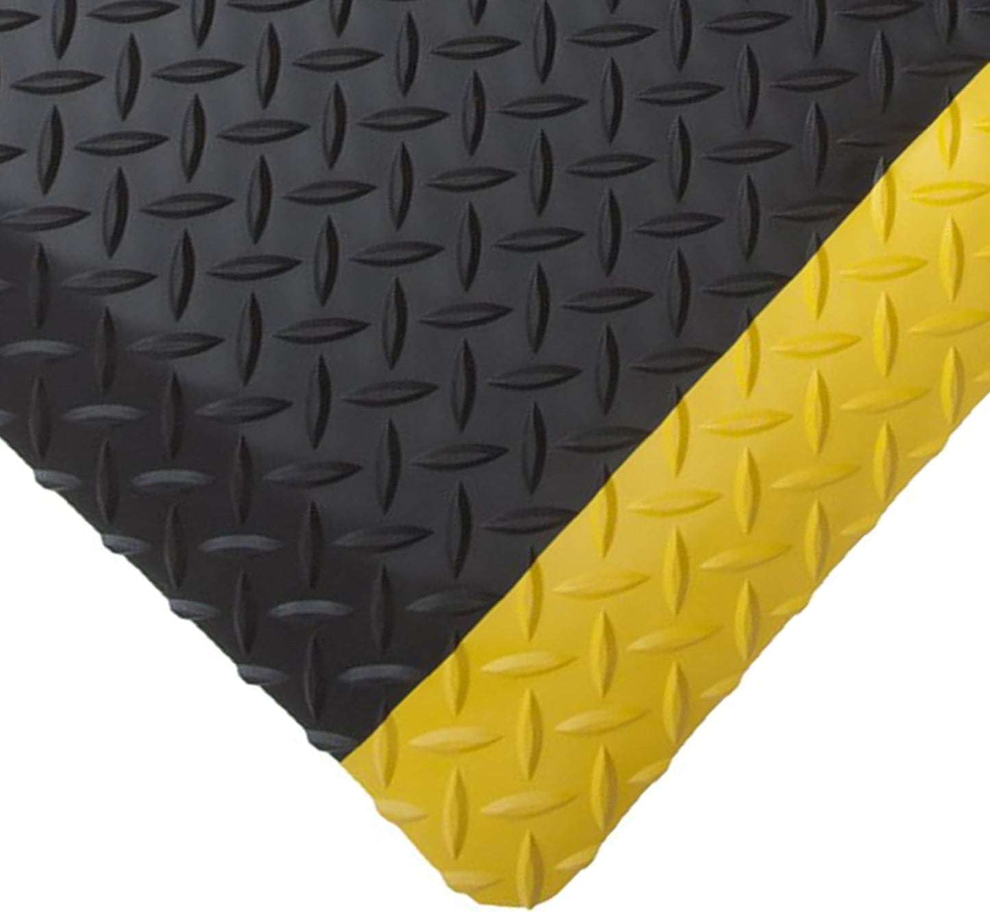 Rhino Mats, American Classic Diamond Anti-Fatigue Mats, Industrial Ergonomic Comfort Standing Mat for Work, Home, Garage, Office, Kitchen or Anywhere (Black/Yellow 1" Thick, 4 FT. x 9 FT.)