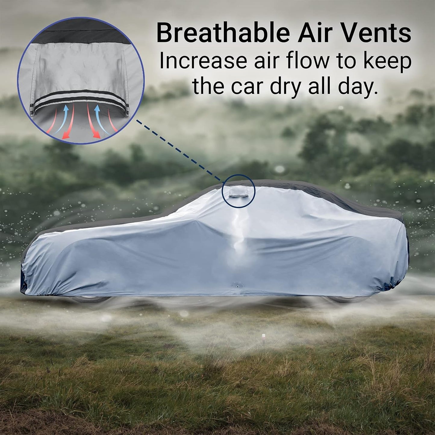 iCarCover Custom Car Cover Compatible with Challenger 2008-2024, Waterproof All-Weather Rain Snow UV Sun Protector Full Exterior Indoor Outdoor Car Covers, Tribe (Gray/Black)