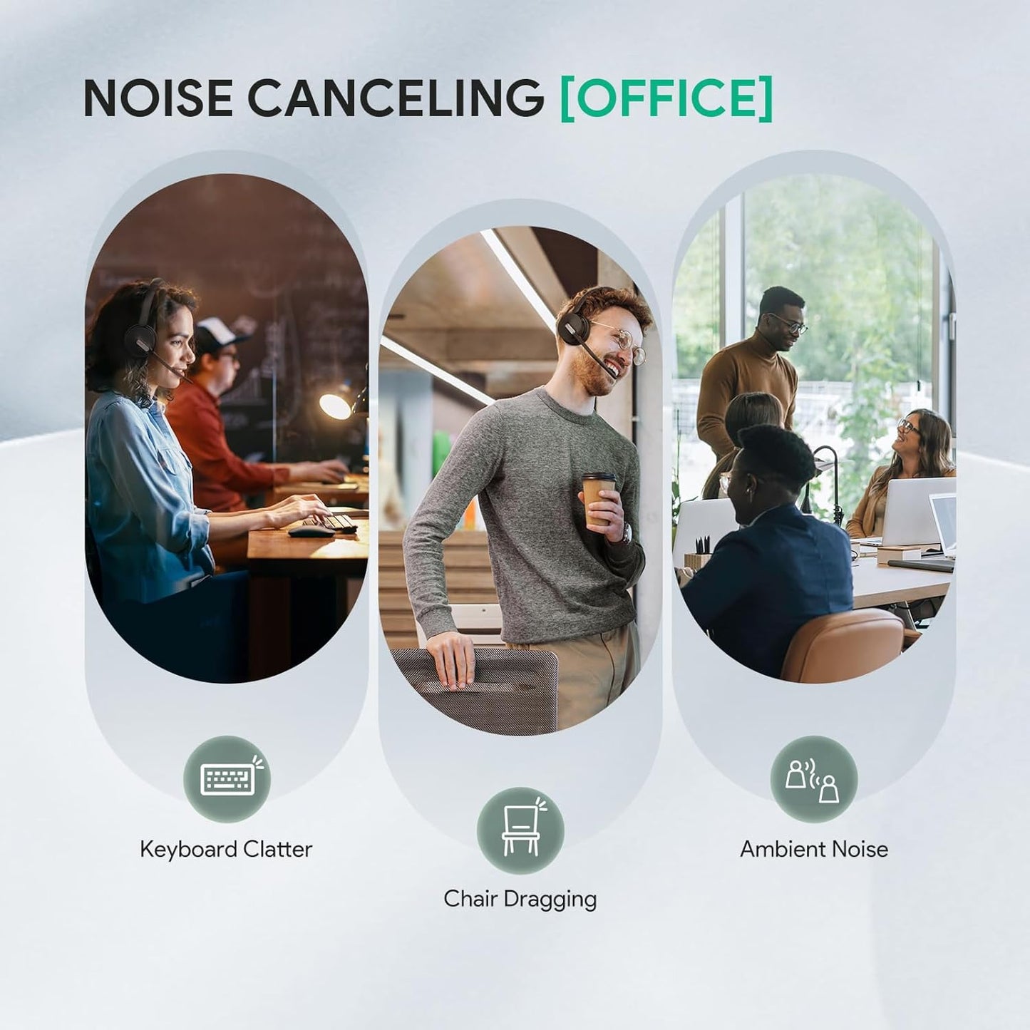 Yealink BH70 UC Wireless Bluetooth Headset with Microphone for Work, up to 35h Talking Battery, Teams UC Compatible Headsets for Computer Mobile, 147g Lightweight Headphone for Open Office 50m Range