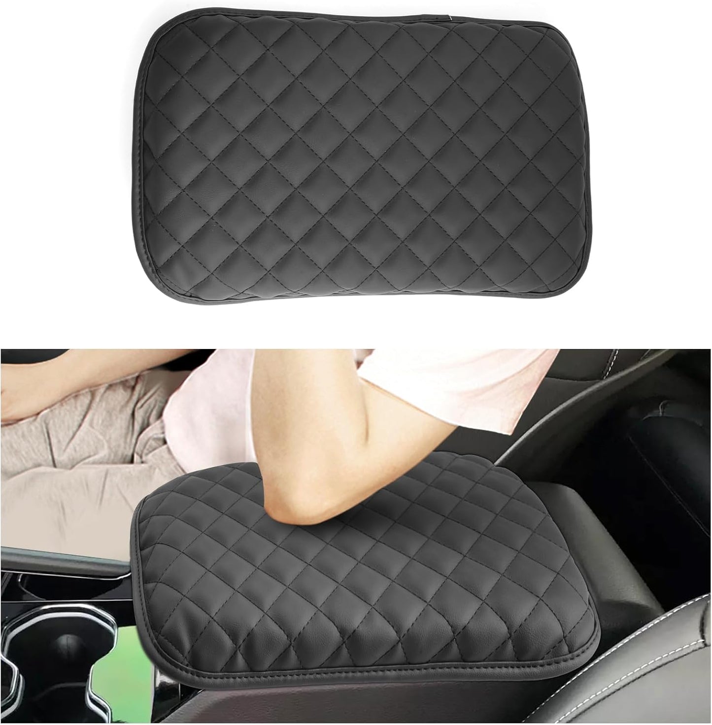 SXCY for 2022-2025 Grand Cherokee Armrest Cover for Jeep Grand Cherokee 2025 Accessories 2024 Grand Cherokee Console Cover 2025 Grand Cherokee Middle Console Cover(Checked Pattern Thickened)