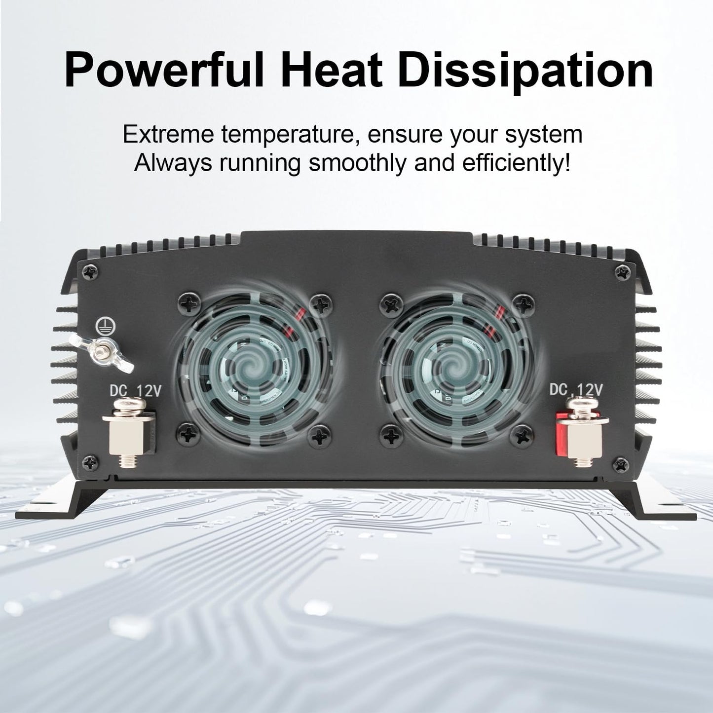 2000 Watt car Power Inverter 12V to 110V/120V Inverter for car Truck semi Truck Vehicles Camping with 1 USB Ports and 2 AC Outlet Power Converter with LCD Display 2000W Inverter