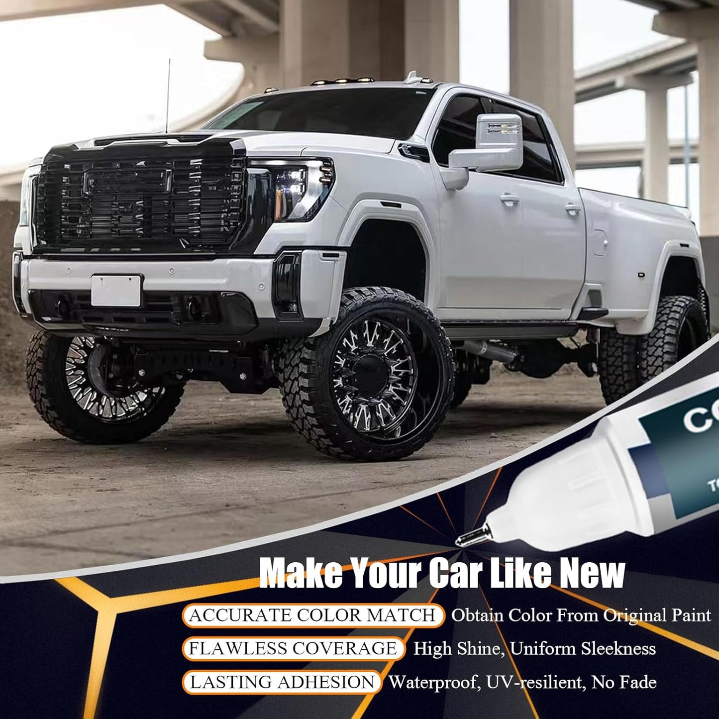 Sterling Metallic(GXD/WA130H) Touch Up Paint for GMC, Car Paint Pen Scratch Repair Two-In-One Touch Up Paint, Premium Car Scratch Remover for Deep Scratches