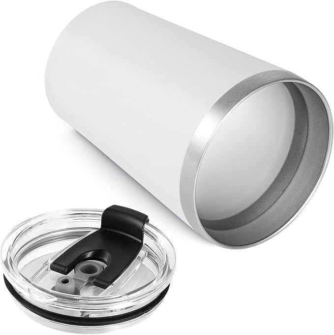 VEGOND 12oz Tumbler Stainless Steel Tumbler bulk Vacuum Insulated Double Wall Travel Tumbler with Lid and Straw Reusable Tumbler, White 12 Pack