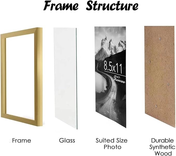 16x20 Picture Frame 1 Package Hatter-Resistant Glass Display Photo Frame, to Wall Home Decor Gold