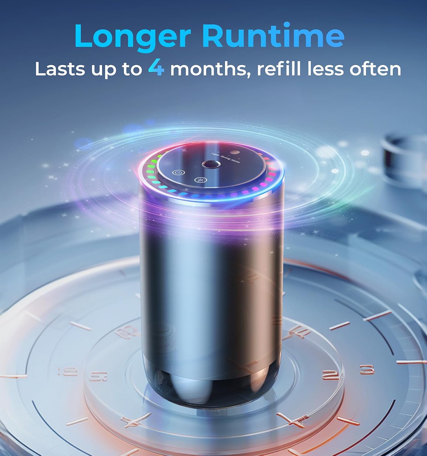 Drift Car and Home Diffuser Smart Air Freshener, Auto On/Off, Cordless & Portable, Works Silently, Refill Oil Aroma with 120Days Long-Lasting Scent, Travle Gifts for Men, Easter's Day-Forest