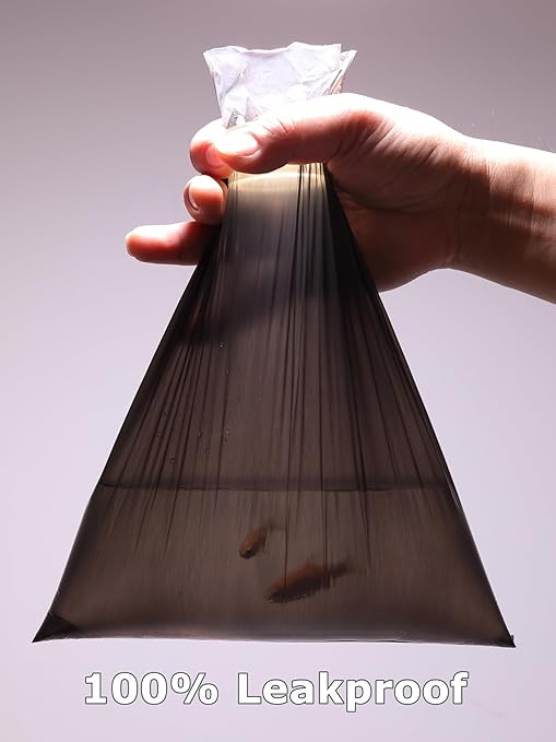 Ginsco 0.8 Gallons Disposable Trash Bags for Mini Car Trash Can, Portable Small Car Garbage Bags, Cars Accessories, Mini Trash Bags, Plastic Trash Bag for Cars/Home/Office (4 Rolls/60 Counts) Black