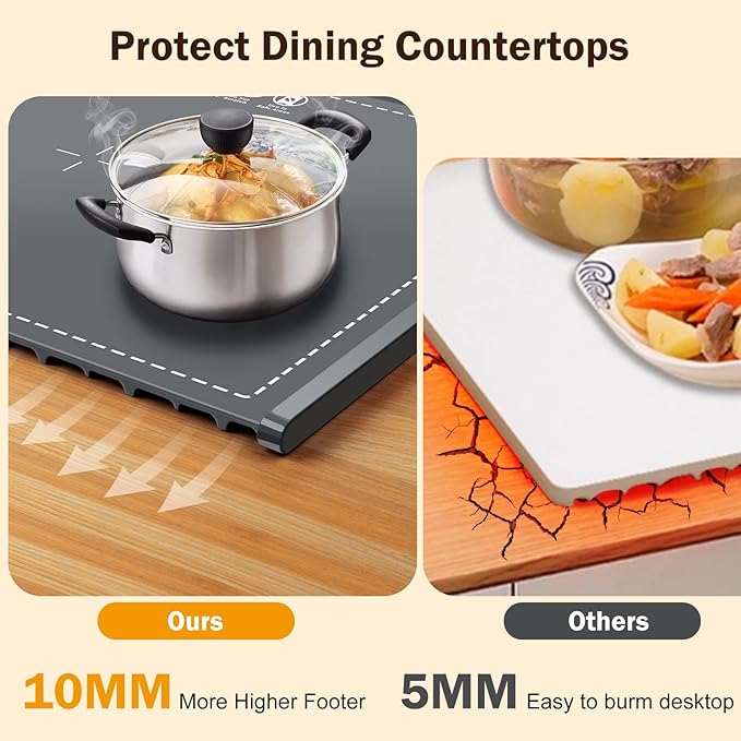 Food Warming Mat - Portable Party Buffet Electric Warming Tray, Foldable Food Warmer, Timed Off, Temperature Adjustable, Suitable for Daily, Outdoor, Party