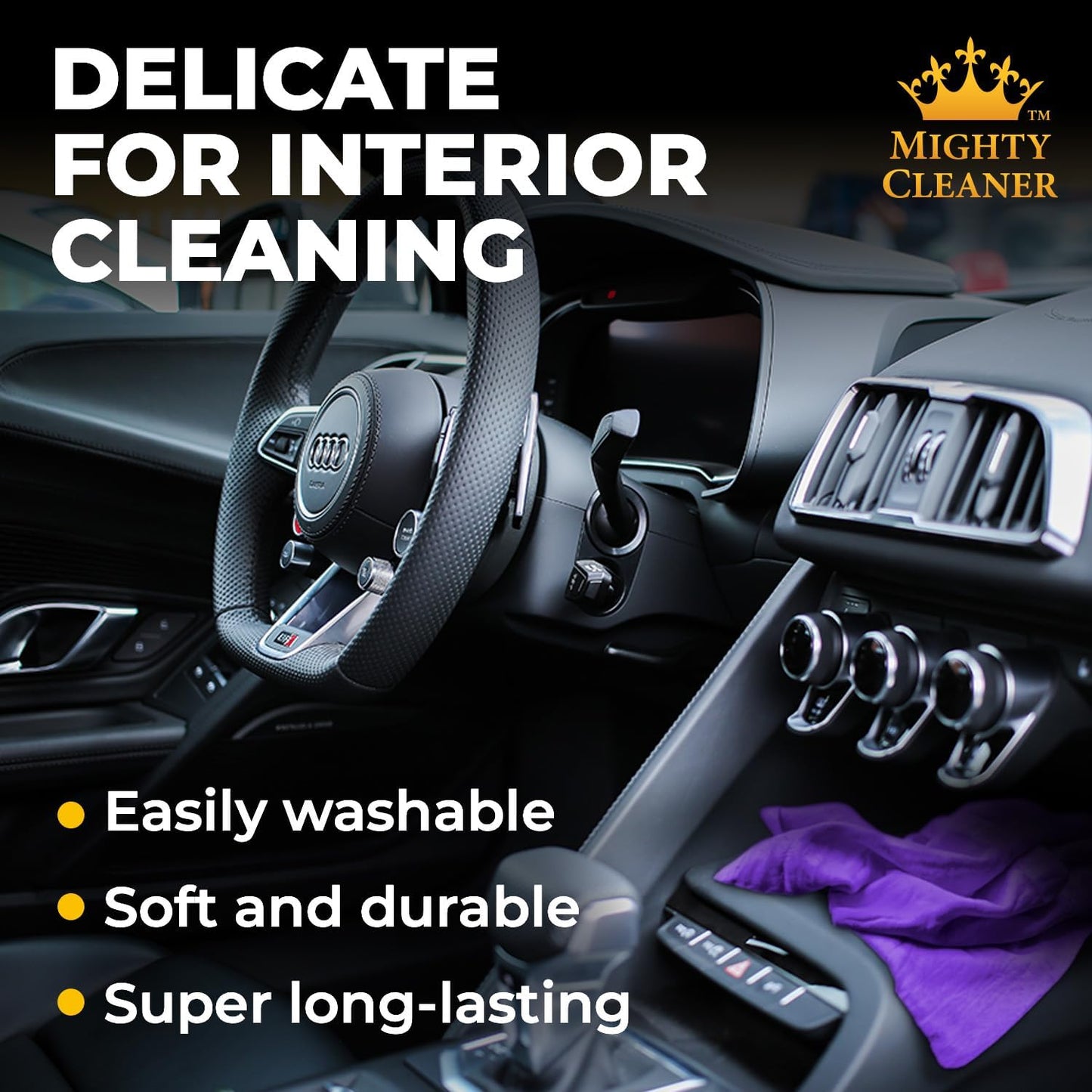 Premium 2pk +1 Free Shammy Cloth for Car Drying - 26"x17" - Super Absorbent Chamois Towel for Car - Scratch-Free, Reusable & Soft