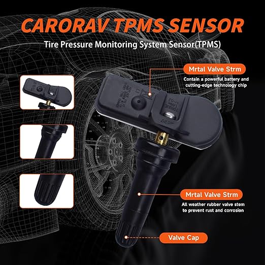 Set of 1 TPMS Tire Pressure Sensor Compatible with Berlingo Multispace 2008-2020 Peugeot 207 Cc 2007-2015 433MHz Tire Pressure Monitoring System Replaces# 9802003680 9811536380