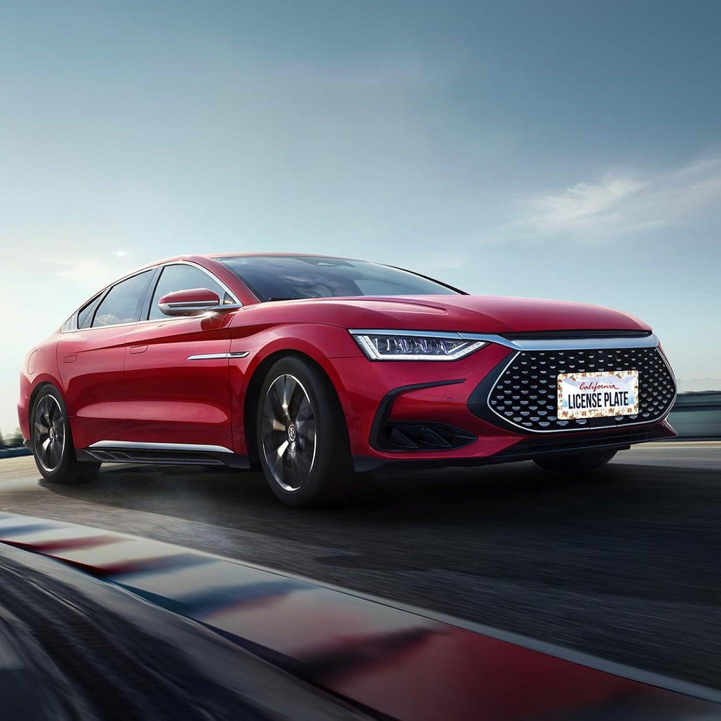 Western Cowboy License Plate Frame Horse Racing License Plate Holder Funny Personalise Car Stainless Stee Decorative Parts for Standard Us Canada Vehicles 12x6 Inch for Women Men