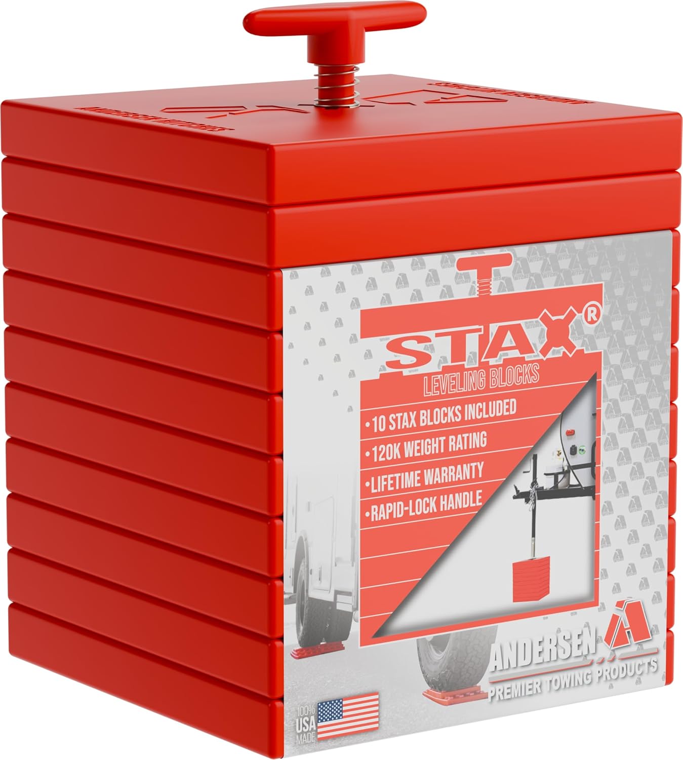 Andersen Hitches | 3636 | 2 Pack |Rated up to 120K | Andersen STAX - Stacking Levelers | Camper Leveler Stacking Blocks | Leveling System for Camper or RV
