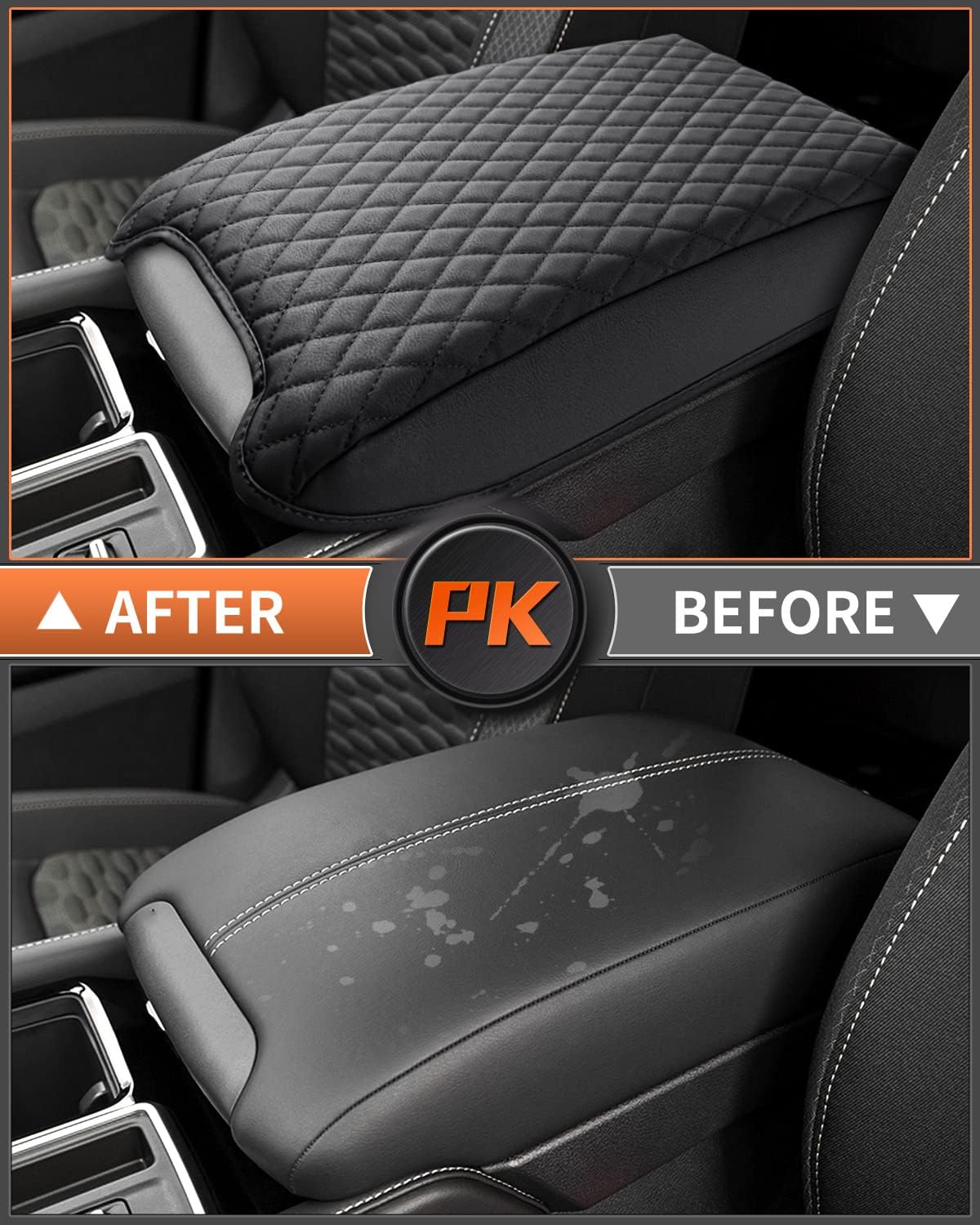 Shademax Custom Fit for Center Console Cover Nissan Pathfinder 2025 2024 2023 2022 2026 Armrest Cushion Pad Cover PU Leather Pathfinder Accessories Anti-Scratch Black