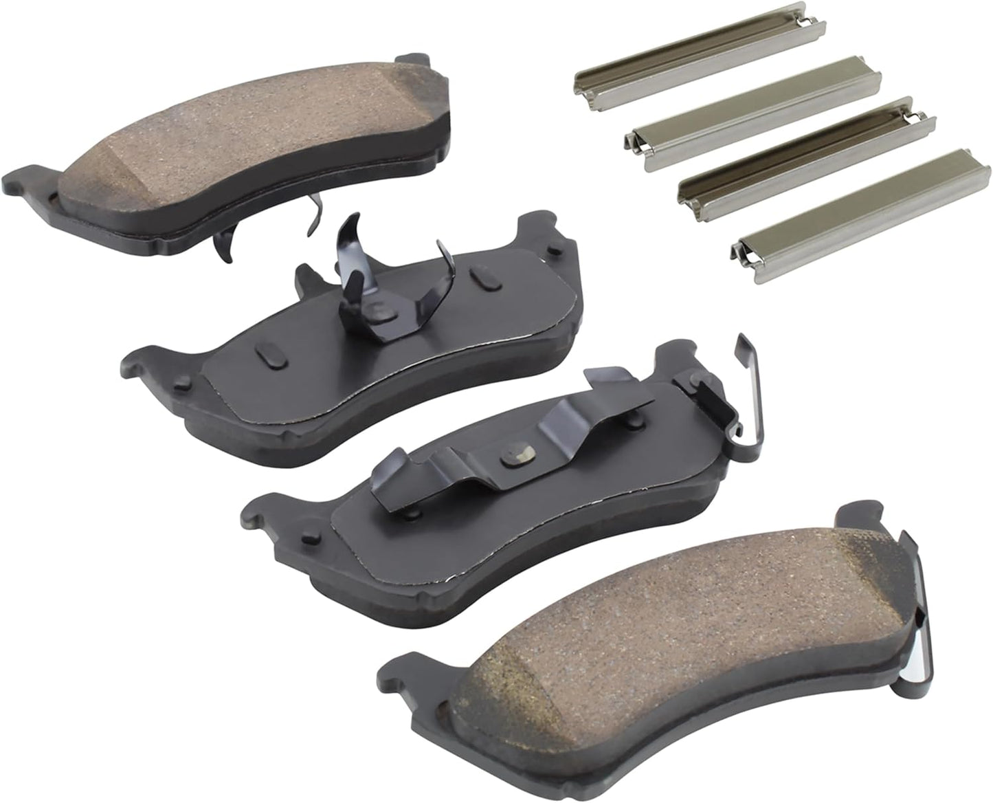 Premium Ceramic Rear Brake Pads (1001-0875C) Replacement for Mercedes-Benz ML320 2003-1998, ML350 2005-2003, ML430 1999