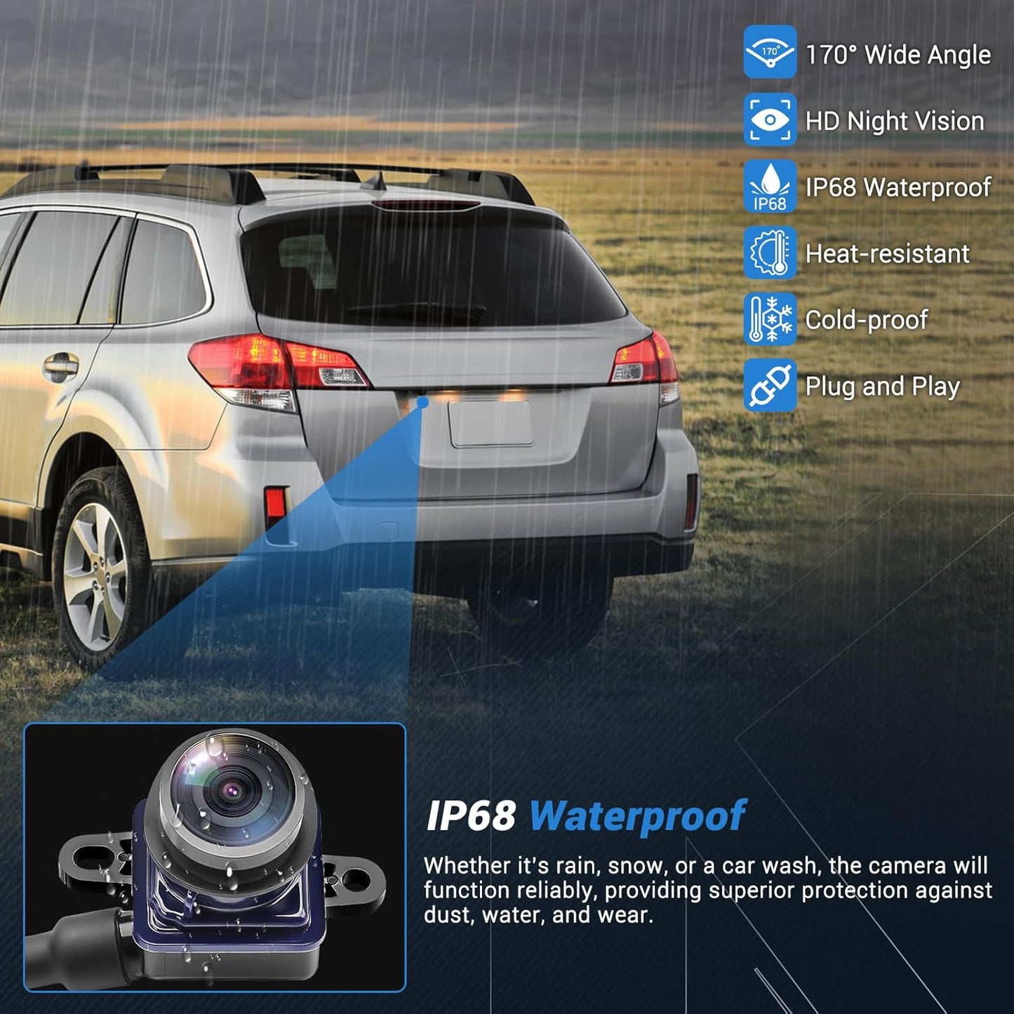 Rear View Backup Camera Compatible with Dodge Journey 2011-2020 Park Assist Camera Replaces# 56054158AB 56054158AC 56054158AD 56054158AE 56054158AF