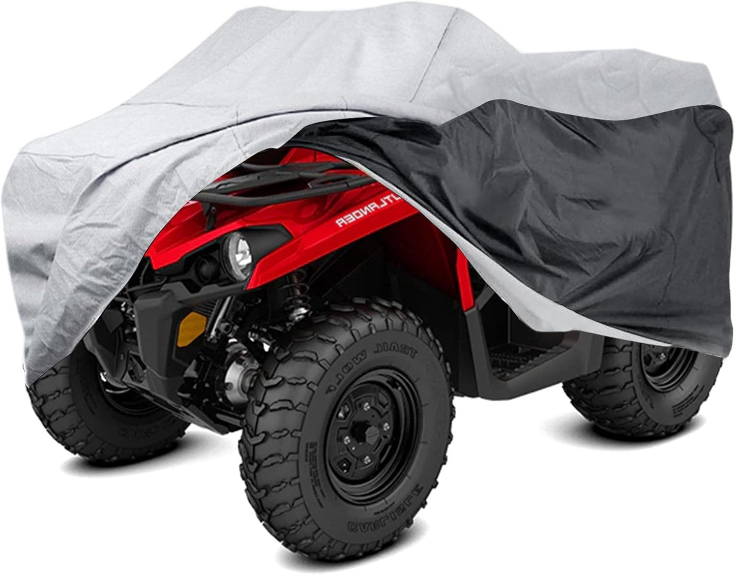 ATV Cover All Weather Outdoor Protection, Heavy Duty 420D Waterproof Oxford Fabric, Quad Bike ATV Cover, XL 76inchs Universal Fit, 4 Wheeler Cover fit Polaris Suzuki Arctic Cat