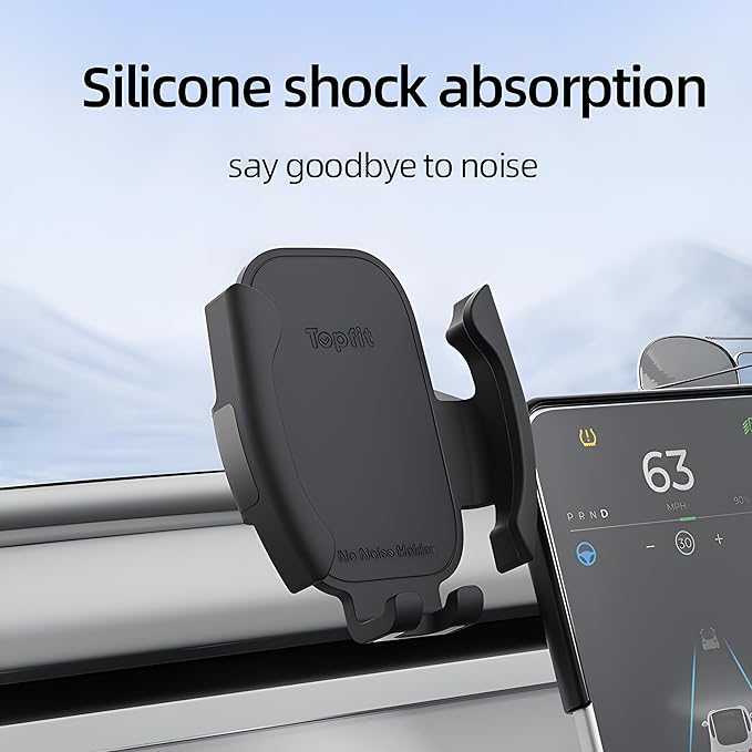 Tesla Model Y Juniper Phone Mount Accessory 2025-2026，Model 3 Phone Holder Highland (2024+)| Next-Gen | Slim Dock | Enhanced Grip