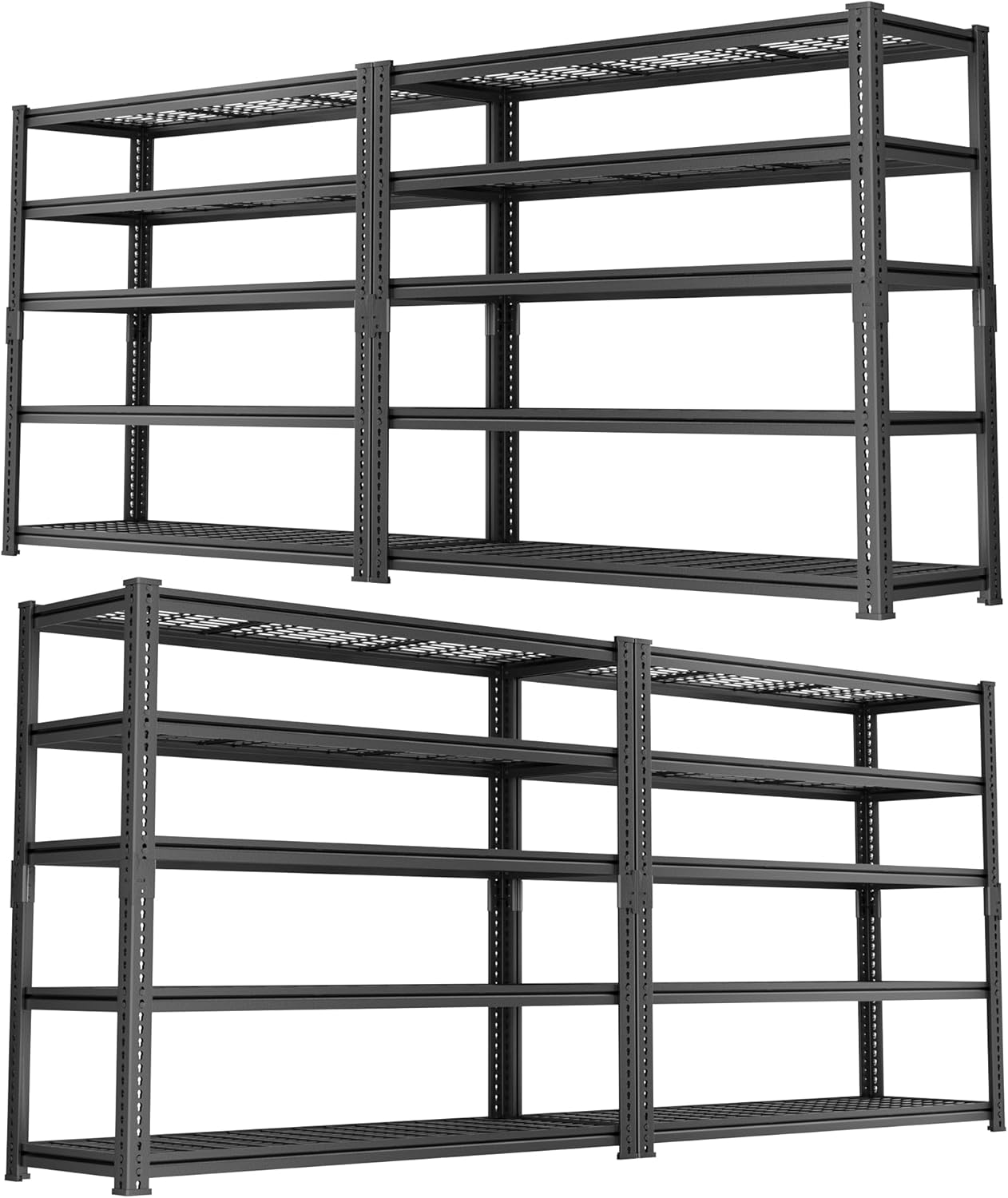 Storage Shelves, Garage Shelving Heavy Duty 2800 LBS Capacity, 48"L x 18"W x 72"H Adjustable Metal Shelving Organizer Wire Rack, 5 Tier Utility Shelf Unit for Pantry Closet Warehouse Organization