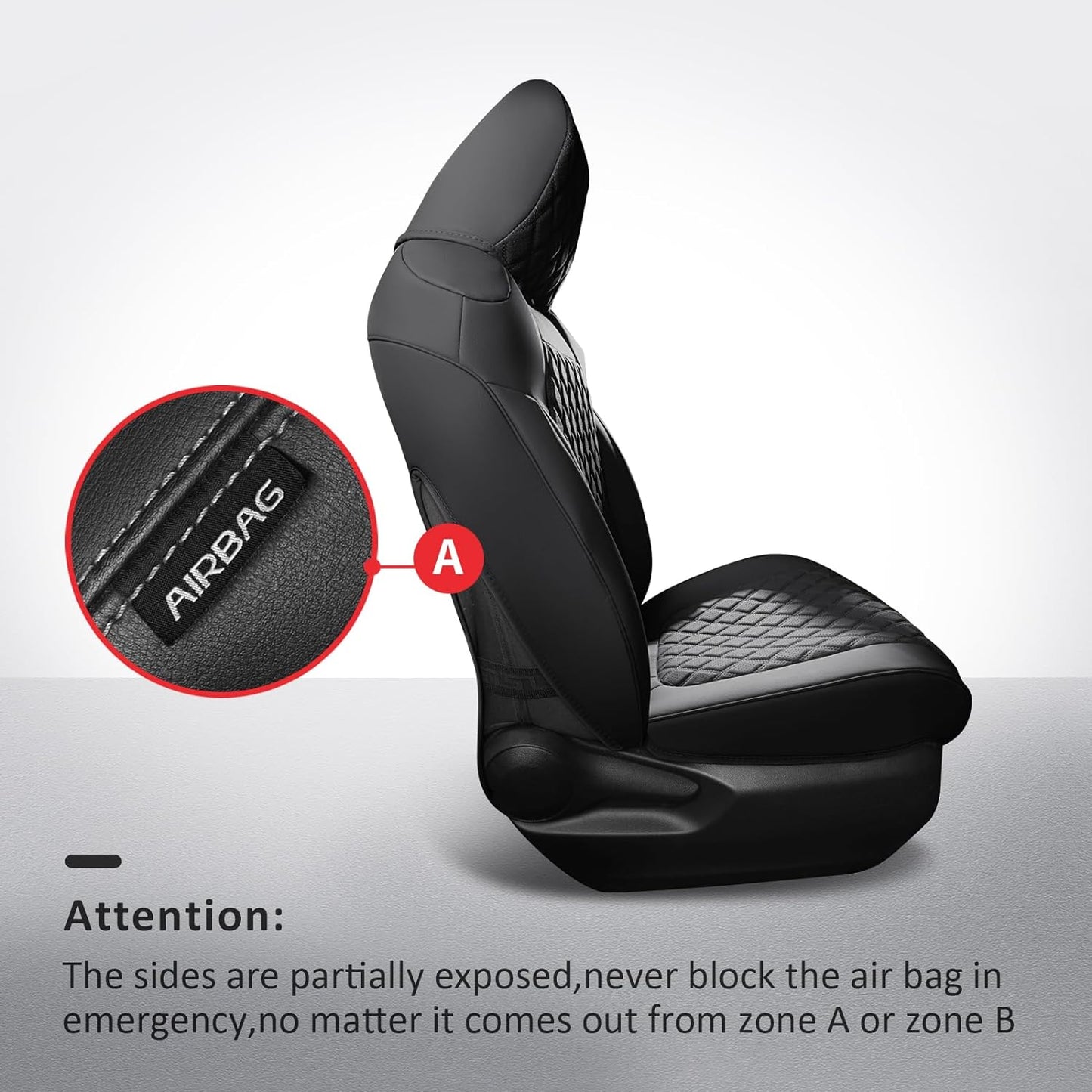 MIROZO Seat Covers for rav4,Waterproof Car Seat Covers Faux Leather Seat Cover Full Set Fit for 2019-2025 Toyota RAV 4 Non-Hybrid (Not for Adv & TRD-Off,Black)