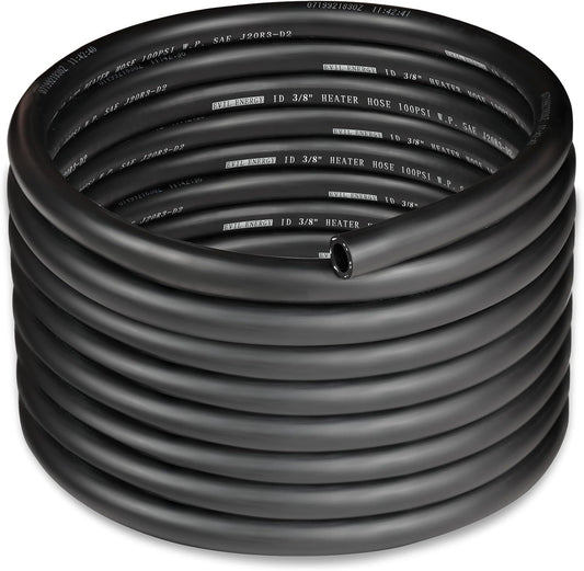 EVIL ENERGY 3/8" Heater Hose Coolant Radiator Straight 100PSI SAE 20R3 20FT Black