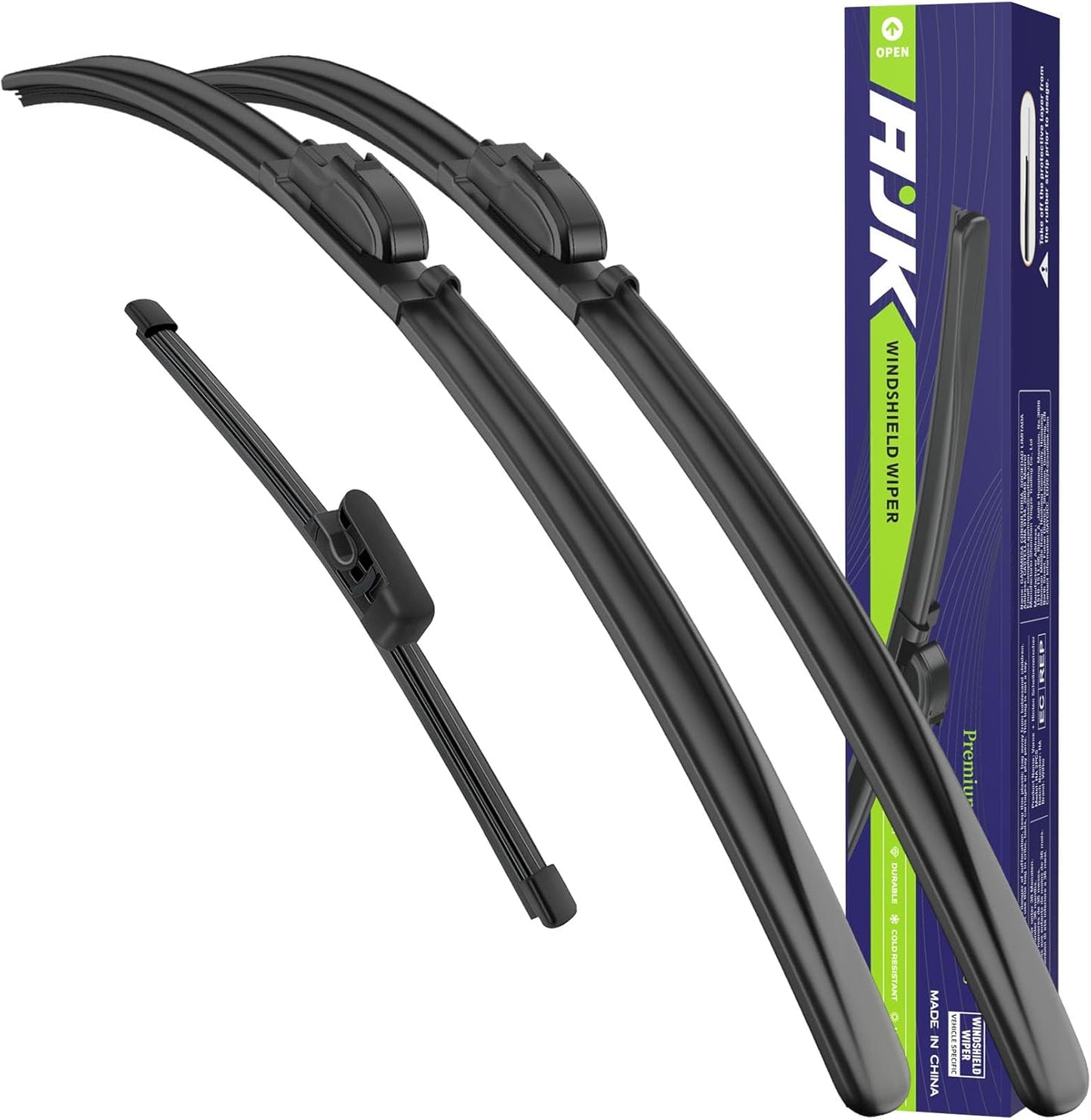 AJK Wiper Blades for Hyundai Veloster 2012 2013 2014 2015 2016 2017, 2 Piece All Weather OEM Quality Automotive Replacement Windshield Wiper Blades for My Car