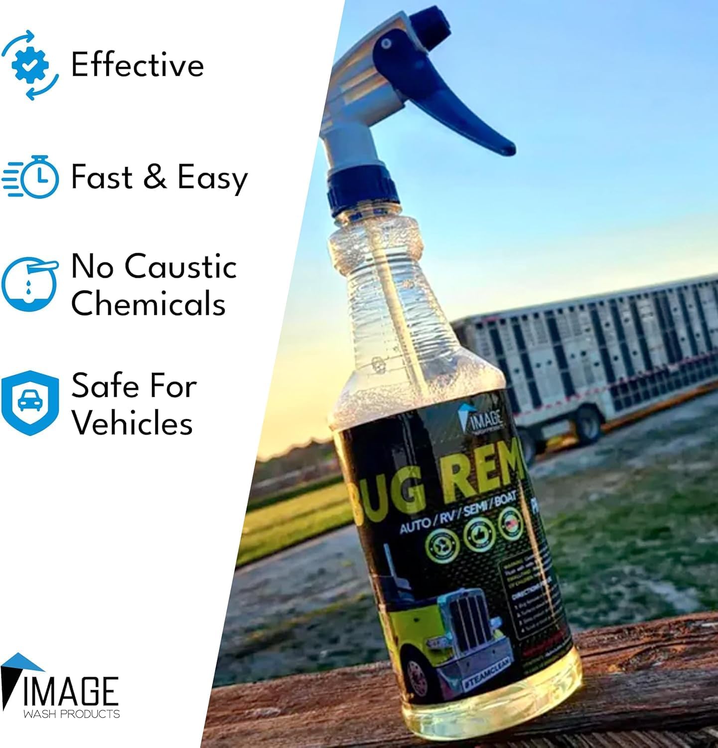 Image Wash Products Bug Remover – 16oz Best Bug Remover for Cars/Truck Exterior | Bug Cleaner for Vehicles, Car Bug Remover Spray, Bug Off Car Cleaner, Bug Wash for Cars