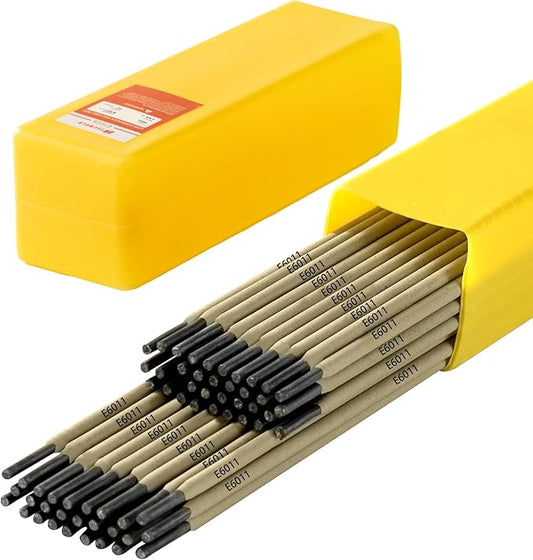 E6011 Welding Rods 1/8" 2.2LB - Carbon Steel Stick Electrodes with Low Spatter & Easy Slag Removal for ARC Welding, Home Repair, Construction