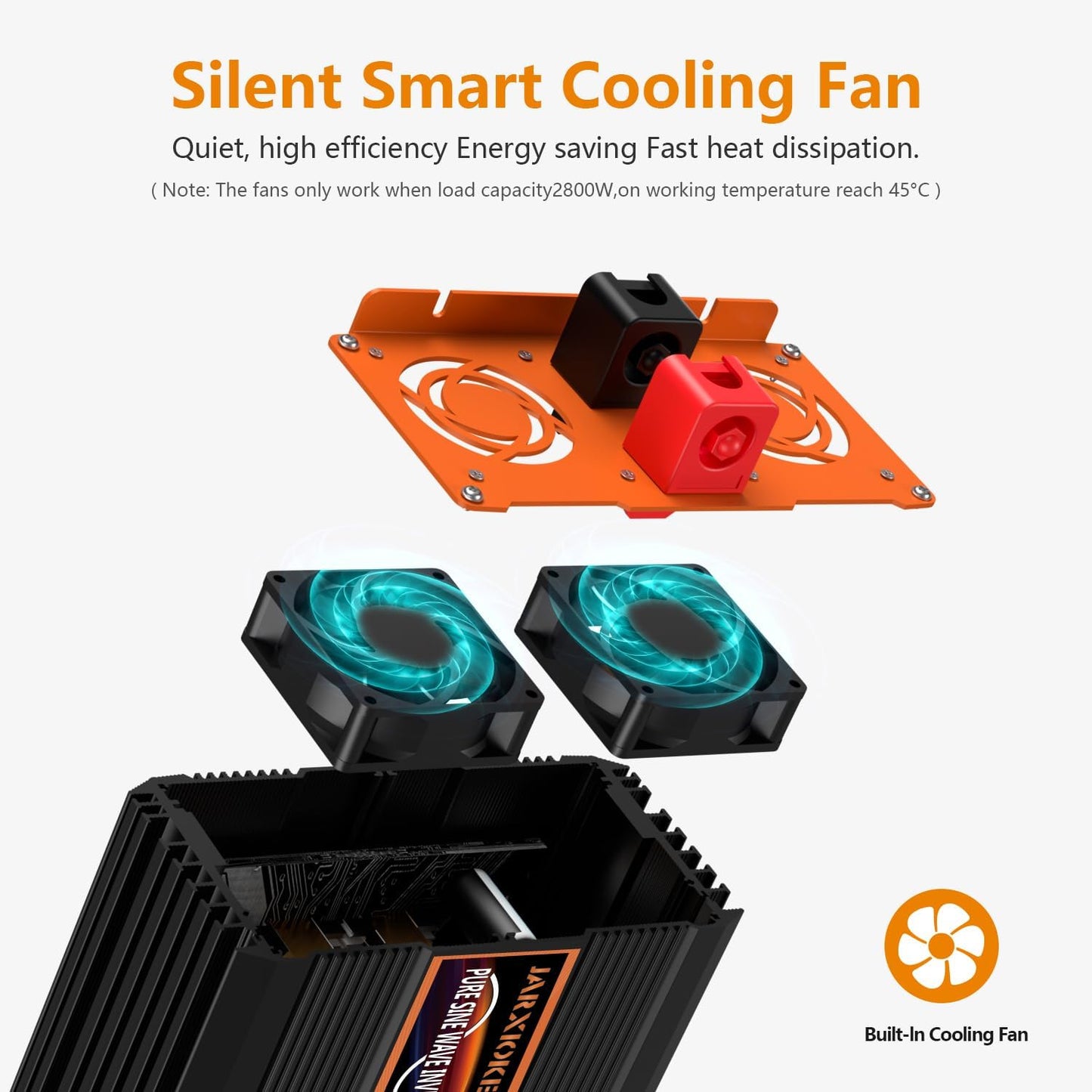 3000 Watt Pure Sine Wave Power Inverter 24V DC to 110V 120V Converter for Family RV Off Grid Solar System Car with Type-C Ports 4 AC Power Outlets Dual USB Ports LCD Display Wireless Remote Control