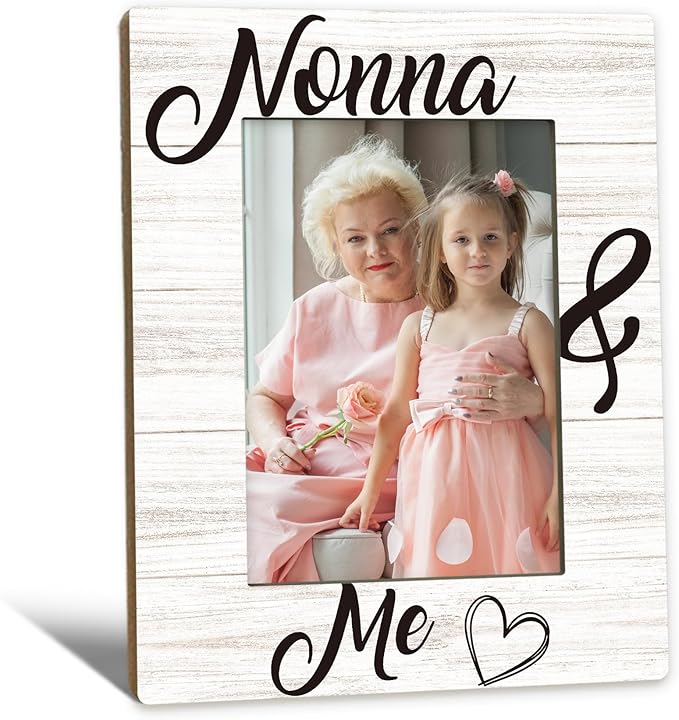 Nonna Gifts Picture Frames - Grandma Photo Frame, Nonnas Grandma Gifts for Birthday from Grandkids Grandchildren, Nonna and Me Picture Grandmother Photo Frames for Home Bedroom Decor, 5x7