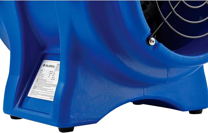 Global Industrial 8" Diameter Portable Confined Space Blower Fan, 25'L Flexible Ducting, Rotomold Plastic, 1000 CFM, 1/3 HP, 1 Speed, For Indoor & Outdoor Use