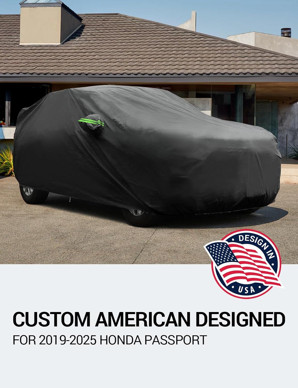 Proadsy 2025 Upgrade Car Cover Custom Fit for Honda Passport 2019-2025, Waterproof All Weather for Automobiles, Full Exterior Cover Rain Snow Sun Protector Indoor Outdoor Car Cover