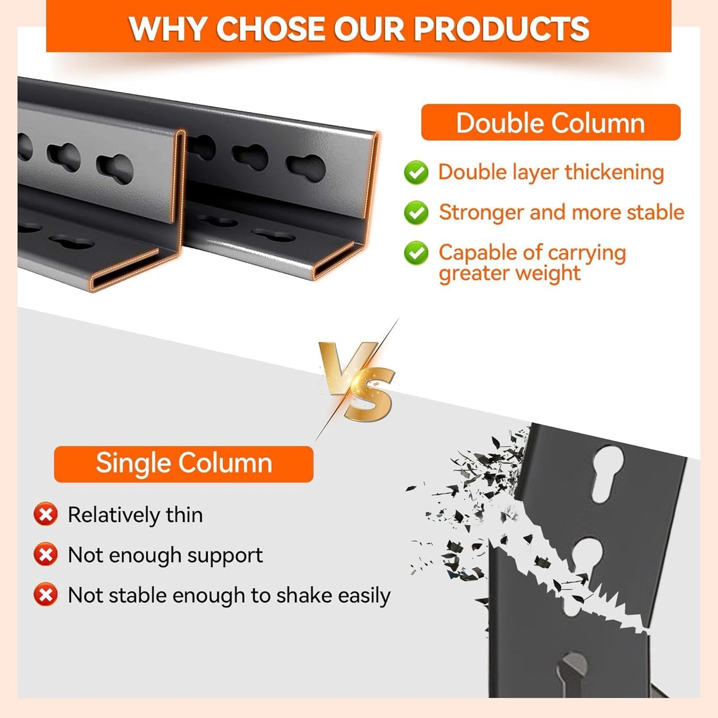 Metal Garage Shelving Unit, Heavy Duty 5-Tier Adjustable Storage Rack, Steel Shelving,2000 lbs Capacity, Industrial Shelves for Heavy Tools and Equipment (5-Tier 59" H x 32" W x 14" D)