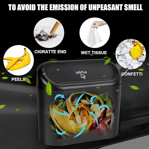 2 Packs Mini Car Trash Can Bin with Lid and 150pcs Trash Bags,Car Trash Can Bin,Car Garbage Trash Can Storage for Front Back Seat Accessories (2)??(1)