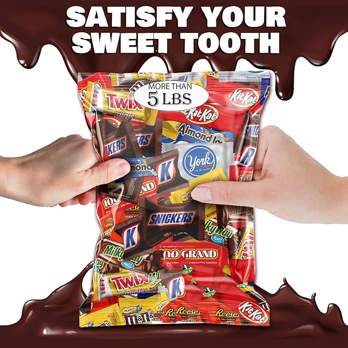 Assorted Chocolate Candy Variety Pack - Assorted Bulk Chocolate Mix - Individually Wrapped Party Chocolate Assortment - Chocolate For Every Occasion More Than 5 Pounds