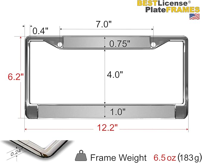 Custom Personalized Black Powder-Coated Metal Laser Engraved Standard Size - Car/Automobile License Plate Frame with Free caps - Silver/Black Text (Qty: 1 Frame)