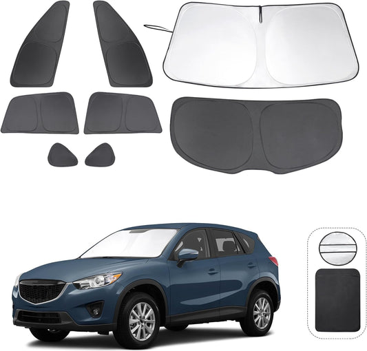 TINGLU Window Shades for Mazda CX-5 2013 2014 2015 2016 Accessories Car Side Full Windows Rear Triangular Windshield Sun Shade Sun UV Rays & Privacy Protection for Camping,Napping,and Relaxing 8PCS