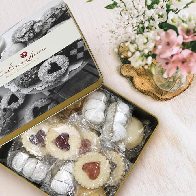 Assorted Italian Cookies Gift Box 2lb - Individually Wrapped Traditional Gourmet Cookies - Premium Cookie Basket for Holidays, Birthdays, Thank You & Celebrations