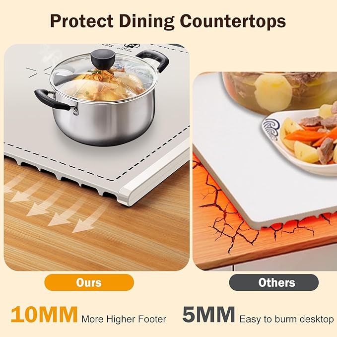 Food Warming Mat - Portable Party Buffet Electric Warming Tray, Foldable Food Warmer, Timed Off, Temperature Adjustable, Suitable for Daily, Outdoor, Party