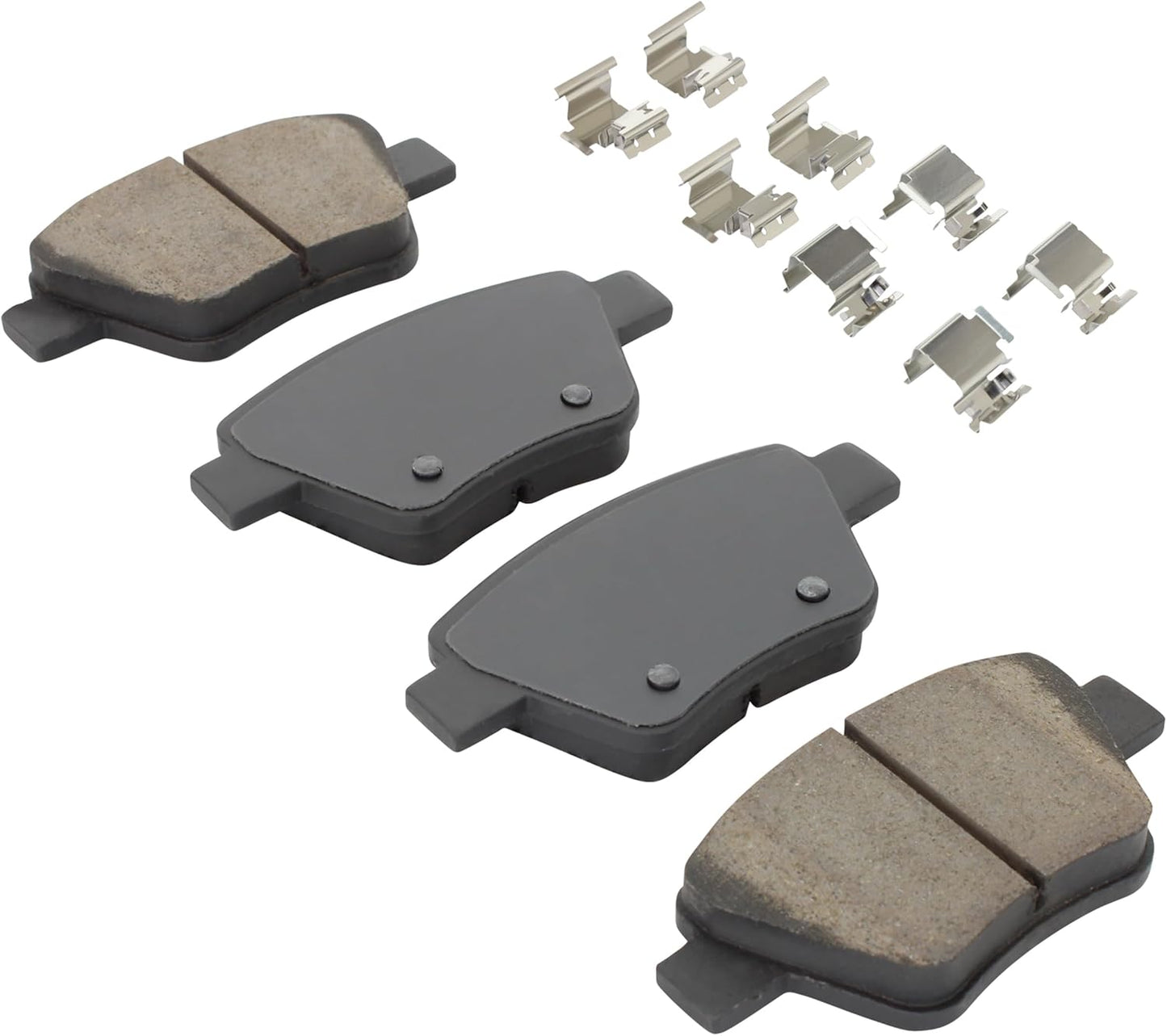 Premium Ceramic Rear Brake Pads (1001-1456C) Compatible with 2010-2018 Audi/Volkswagen (A3/A3 Quattro/A4/Beetle/Caddy/Eos/Golf/Golf SportWagen/GTI/Jetta/Passat)