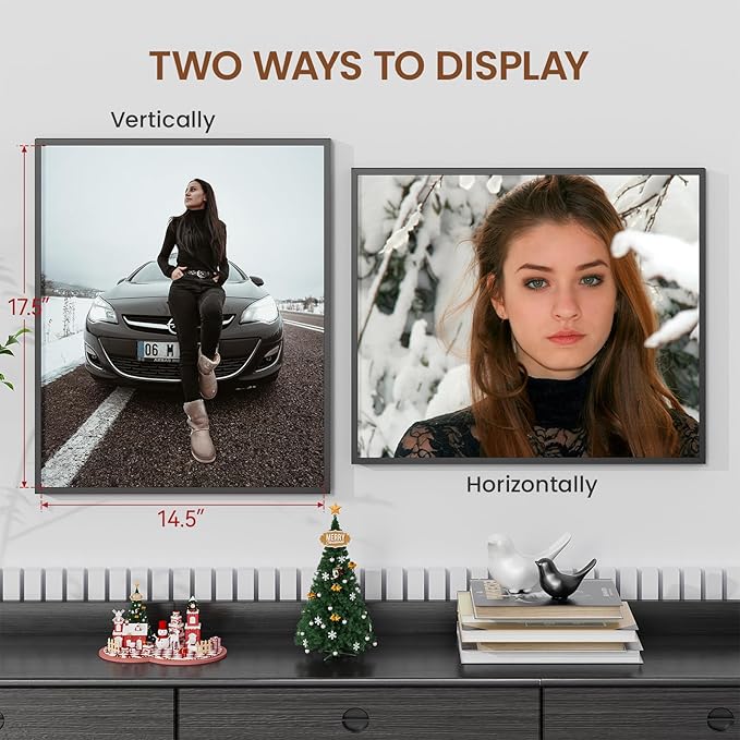 Heimlove 15x18 Metal Picture Frame,Black Aluminum Photo Frames-Real Tempered Glass,Wall Gallery Poster Puzzles Artwork frame Mounting Horizontally or Vertically Decor for Wall-3 Pack