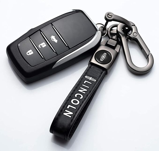 Combo of Car Tire Valve Caps&Car Key Chain Cars Compatible with Lincoln MKC Nautilus Aviator Navigator MKZ Continental, 4pcs Car Tire Dust Caps& Car Keychain Accessories