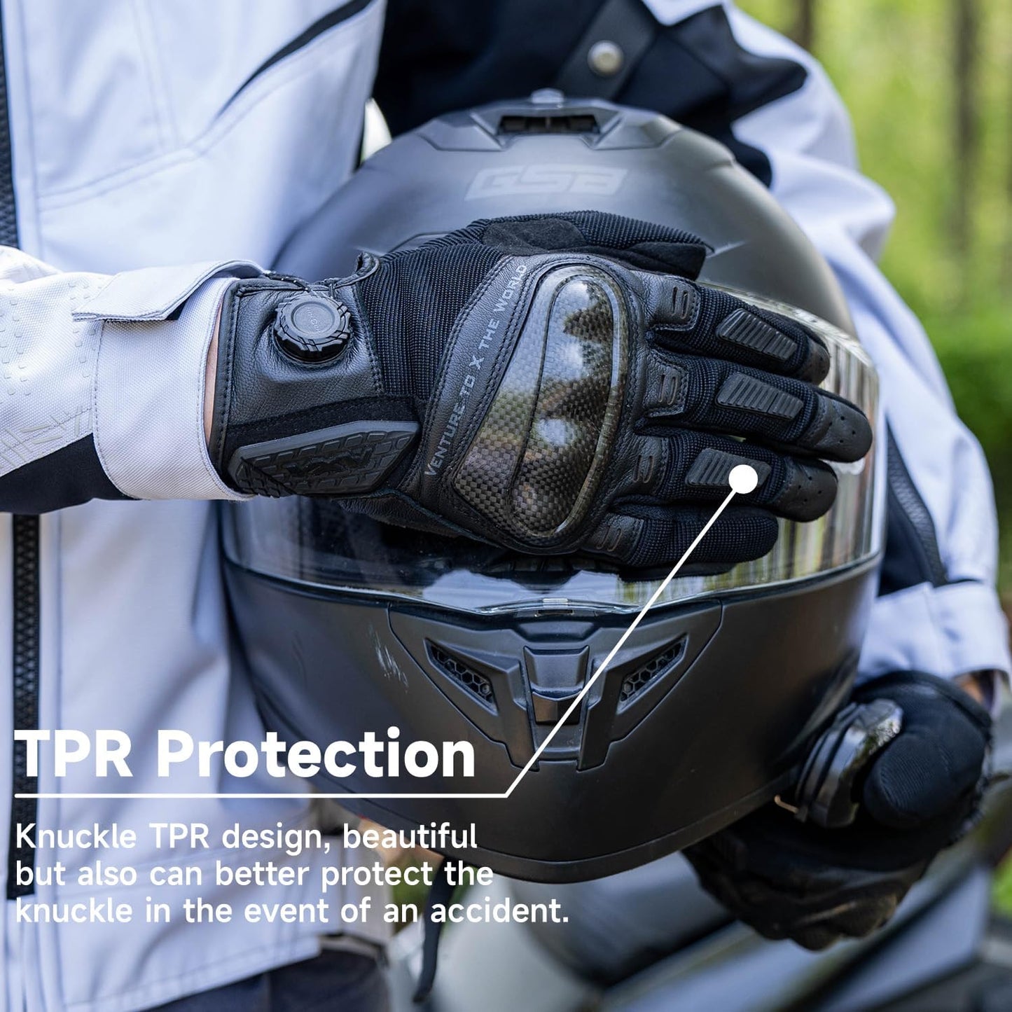 VXW High Protection Motorcycle Gloves for Men - Gel Palm Sliders& Joints Protection Design, High-Speed Sports Gear for MTB/ATV/BMX/Motocross/Racing/Dirt Bike Gear