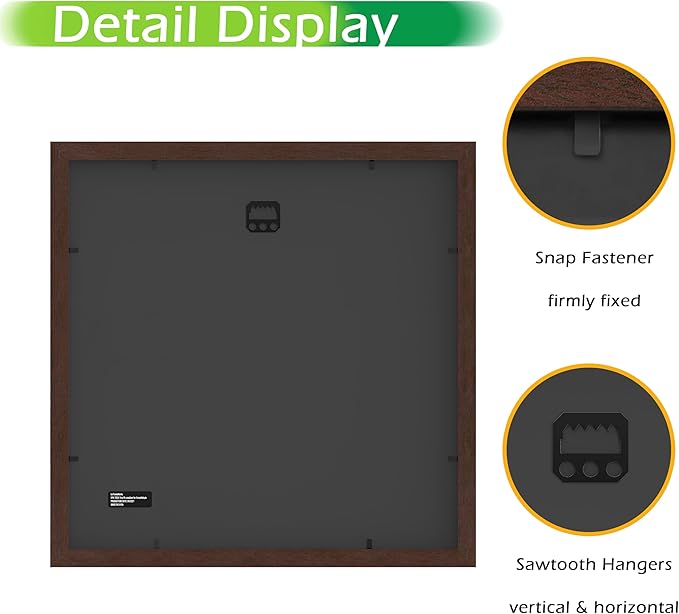 FrameWorks 2-Pack, 12x12 Matted to 8x8 Picture Frame, Mahogany ??Classic Wooden Photo Frame with Tempered Glass, Modern Matte Finish for Prints, Posters, Certificates & Wall Decor ??Gallery-Ready