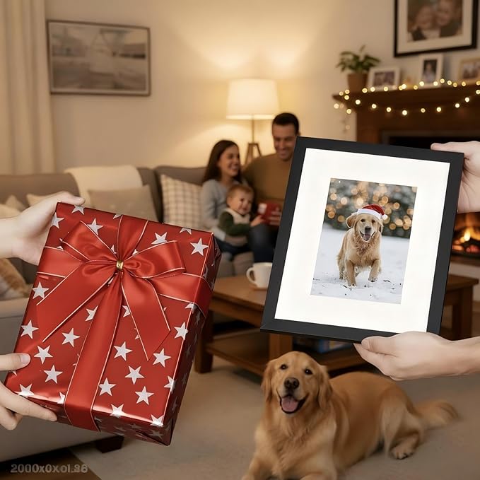 16x20 Picture Frame Hatter-Resistant Glass Display Photo Frame, to Wall Home Decor Black