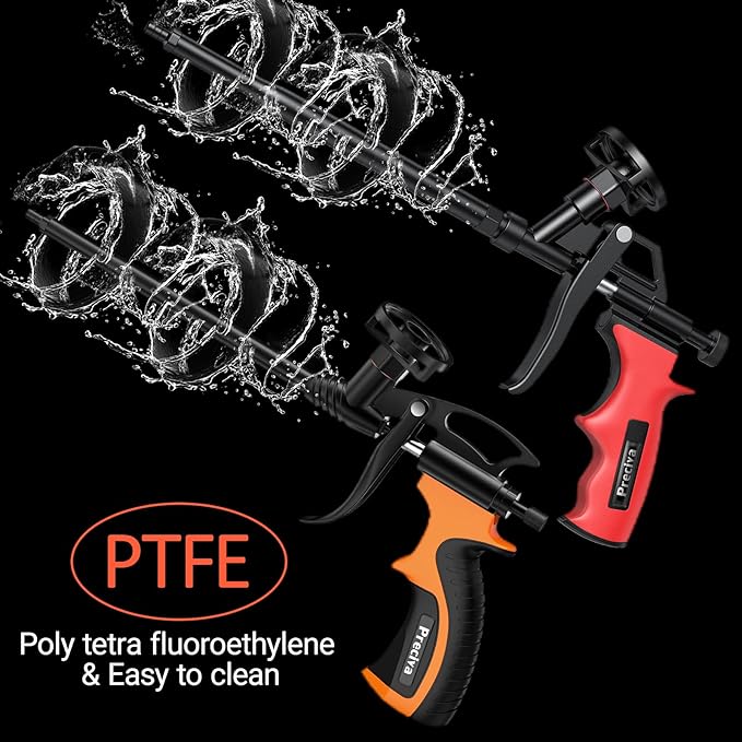 Preciva 2 PCS Spray Foam Gun, Upgrade Pu Expanding Foaming Gun Professional Caulking Gun Insulation Suitable for Caulking, Filling, Sealing