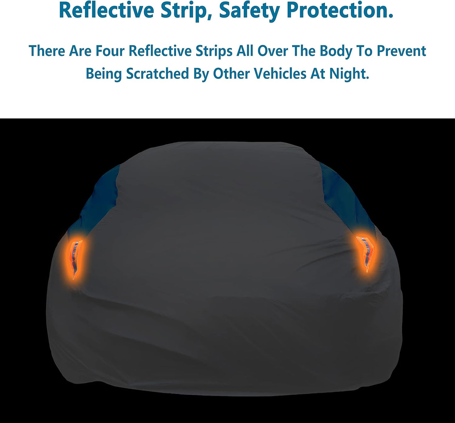 MORNYRAY Waterproof Car Cover All Weather Snowproof UV Protection Windproof Outdoor Full car Cover, Universal Fit for Sedan (Silvery, A6-Fit Sedan Length(207-216 inch)