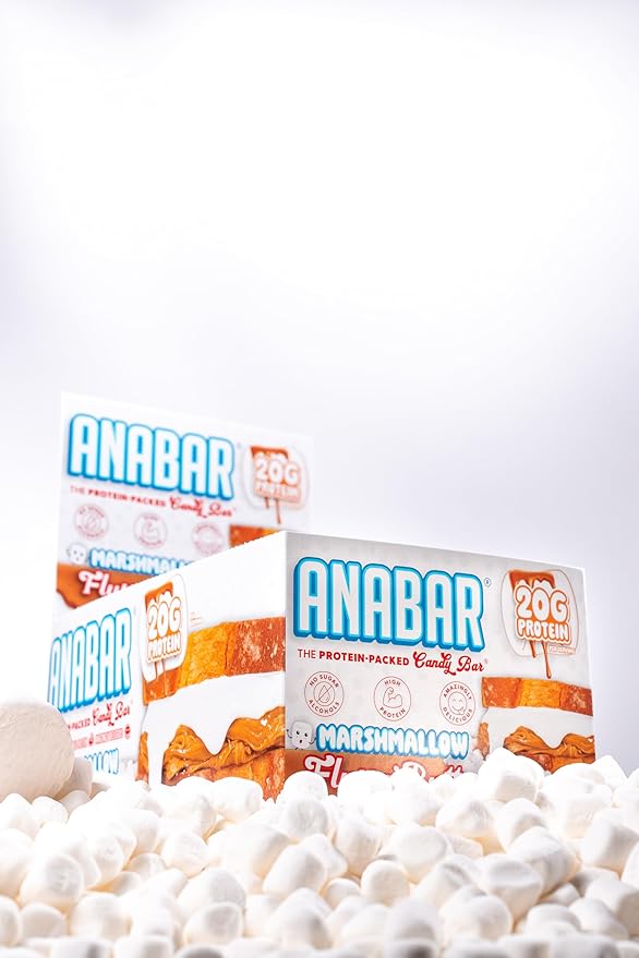 Anabar Protein Bar, The Protein-Packed Candy Bar, Amazing Tasting Protein Bar, No Sugar Alcohols, High Protein, Amazingly Delicious, 20 Grams of Protein (12 Bars, Marshmallow Peanut Butter)
