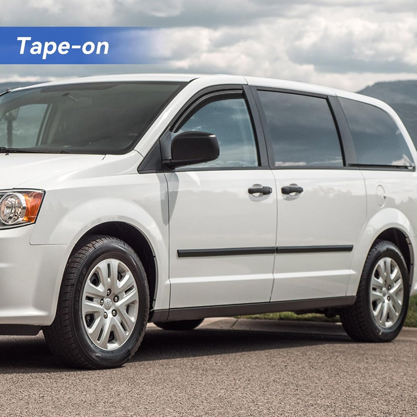 Window Visors Rain Guards Shield for 2008-2020 Dodge Grand Caravan, 2Pcs Out-Channel Window Vent Wind Deflectors Visors Shades for 2008-2016 Chrysler Town & Country