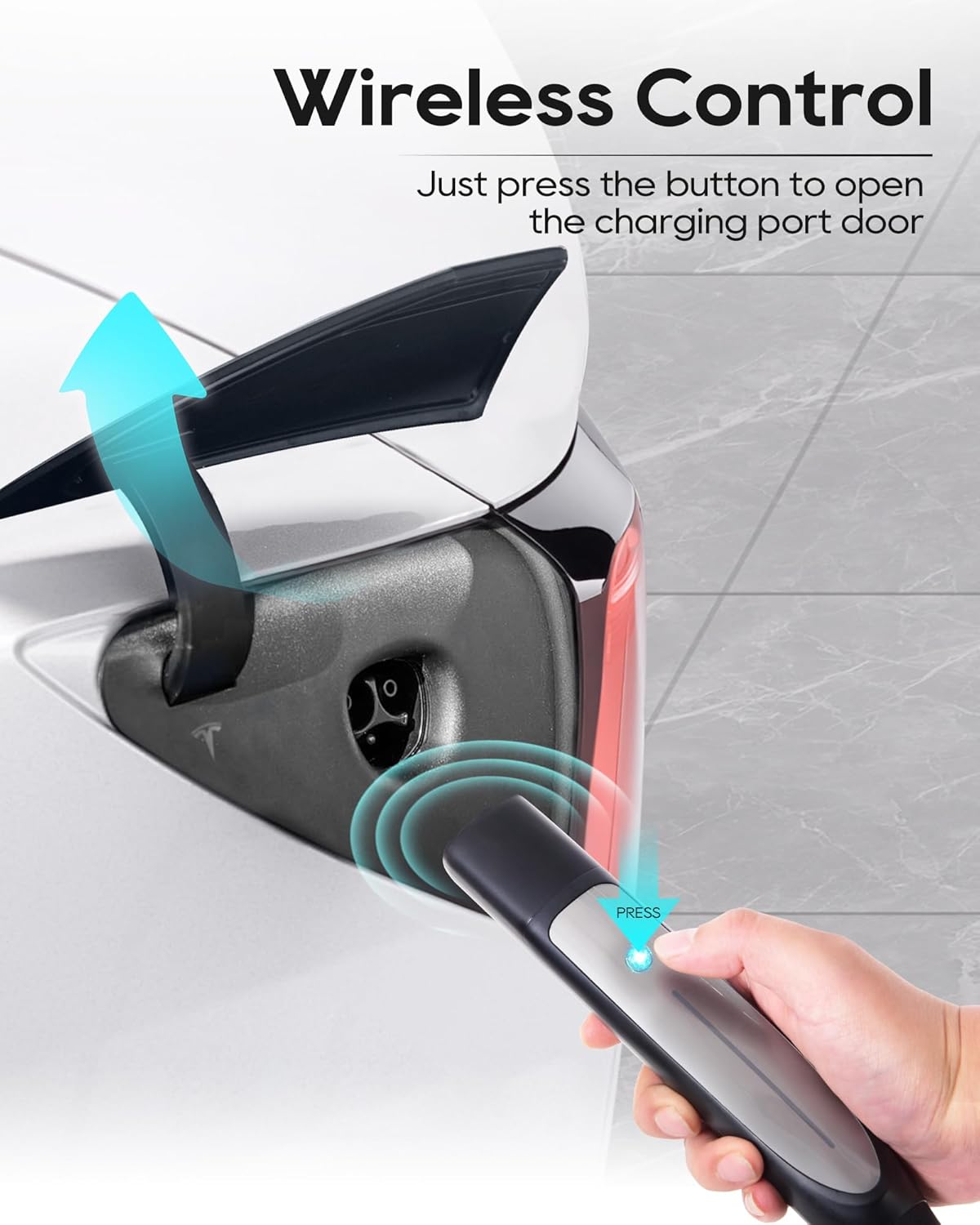 Tesla Charger Level 1-2 EV Charger,120V-240V,16A, NEMA 5-15 & 6-20 Plug,25FT