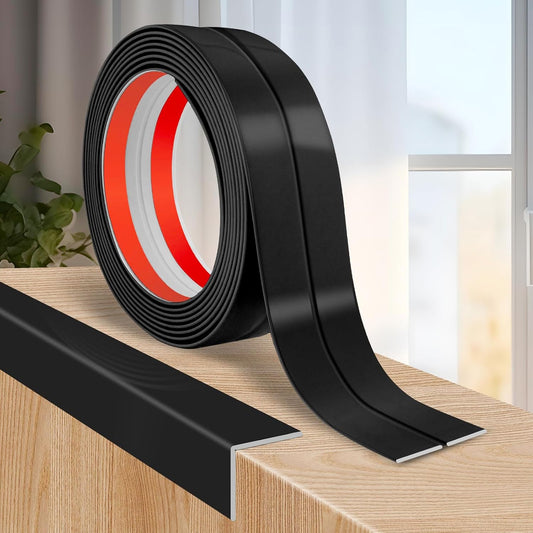 Flexible Wall Corner Protector Moulding Trim Peel and Stick Wall Corner Guards Edge Protector Self Adhesive Molding Trim Strip for Edge Ceiling (Black, 2.4 in x 40 Ft)