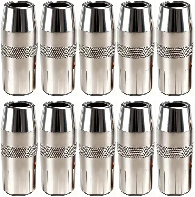 10-pk Gas Nozzle KP2742-1-50F, 1/2" ID, Compatible with Lincoln Magnum PRO 250L/300L Welding Guns